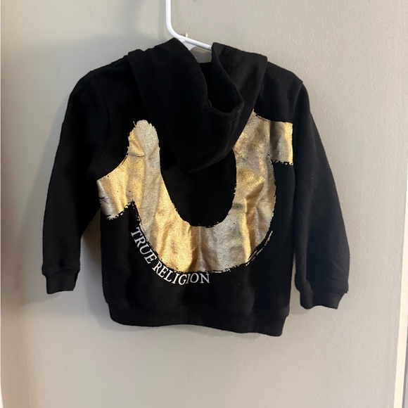 True Religion Black and Gold Pullover Hoodie - Picture 7 of 7